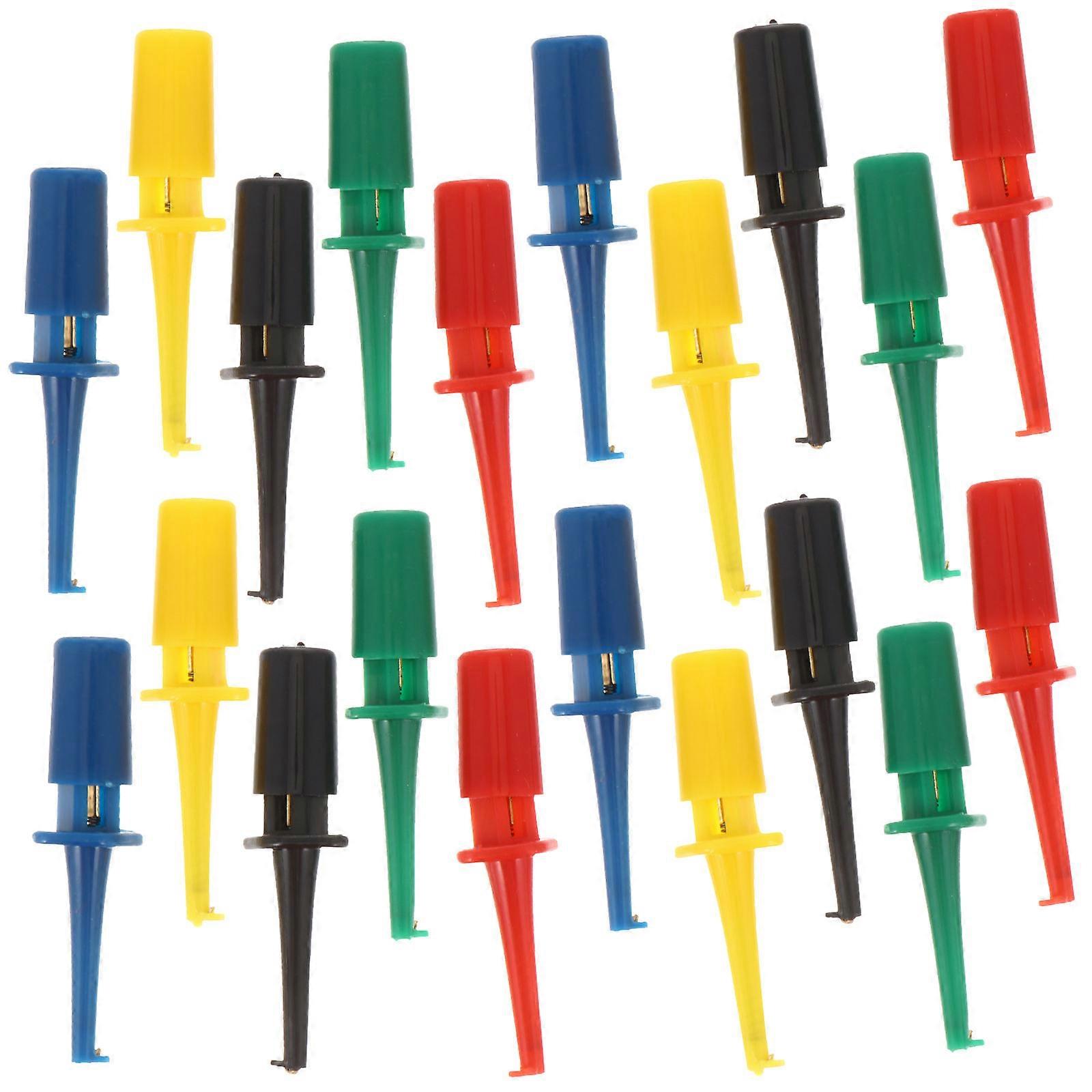 Multimeter Test Clip Hook for Electronic Testing 40Pcs Assorted Colors