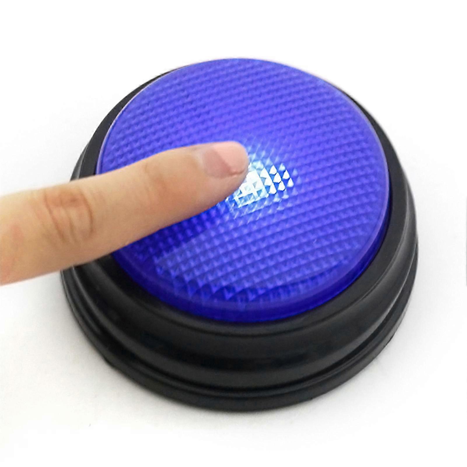 Recordable Talking Button with Led Function Learning Resources Buzzers Blue