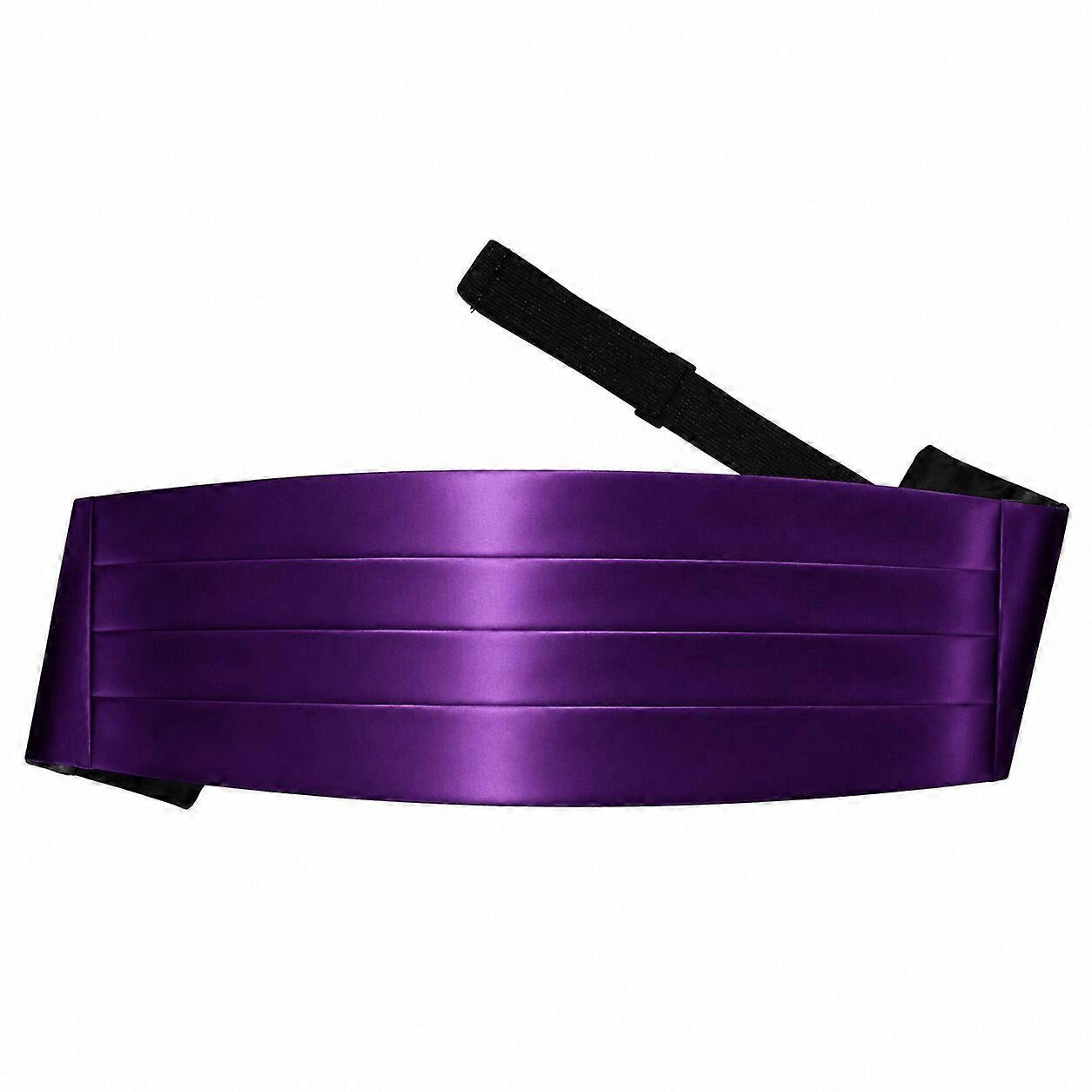 Purple Plain Satin Cummerbund