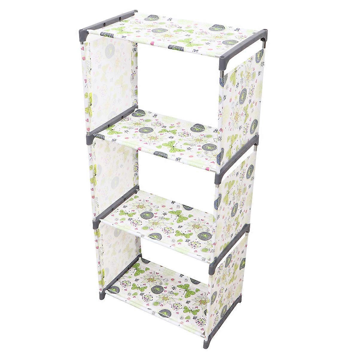 Assorted -Layer Bookshelf for Storage Metal and Cloth Material