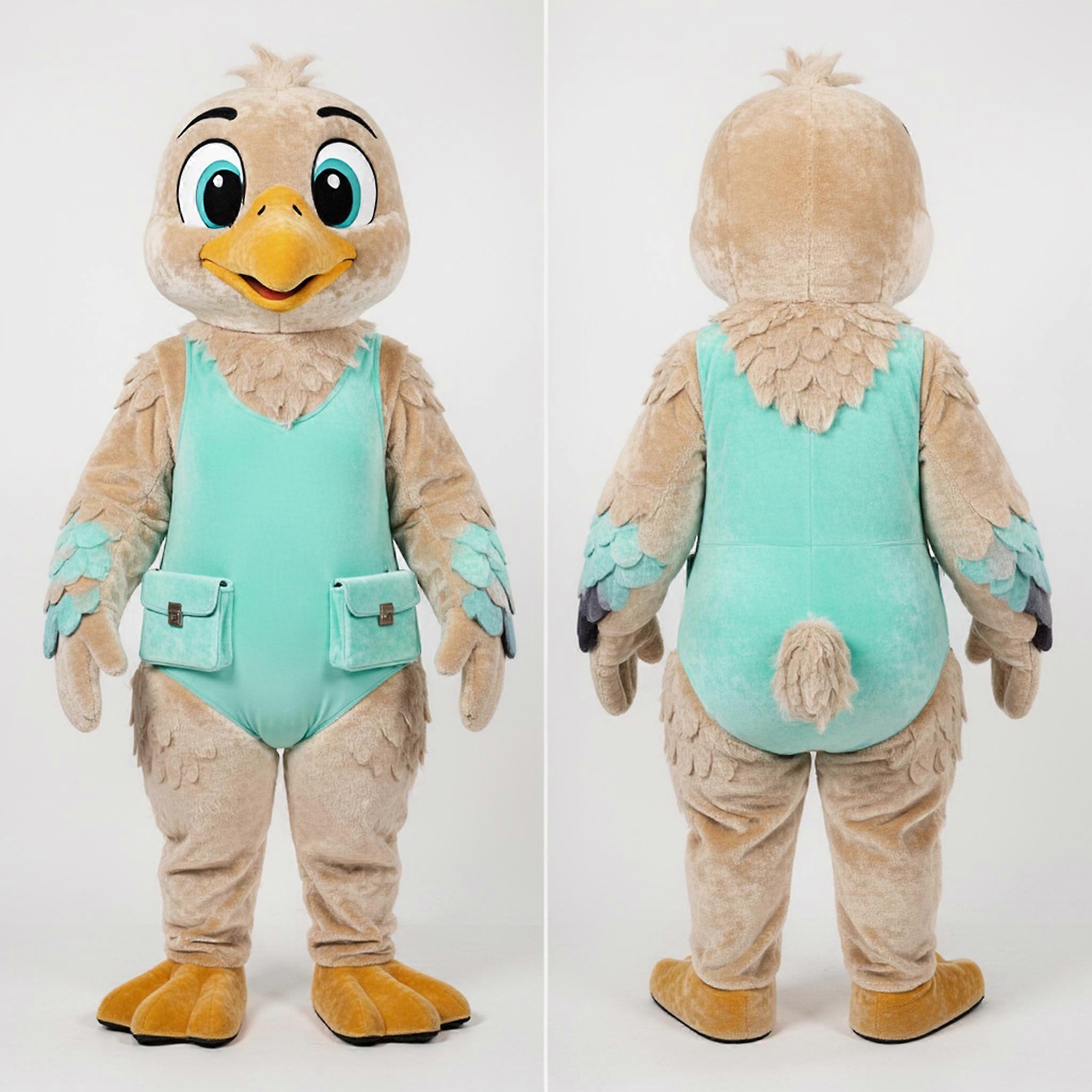 MASTICOT Sandy Beige Cartoon Gull Mascot