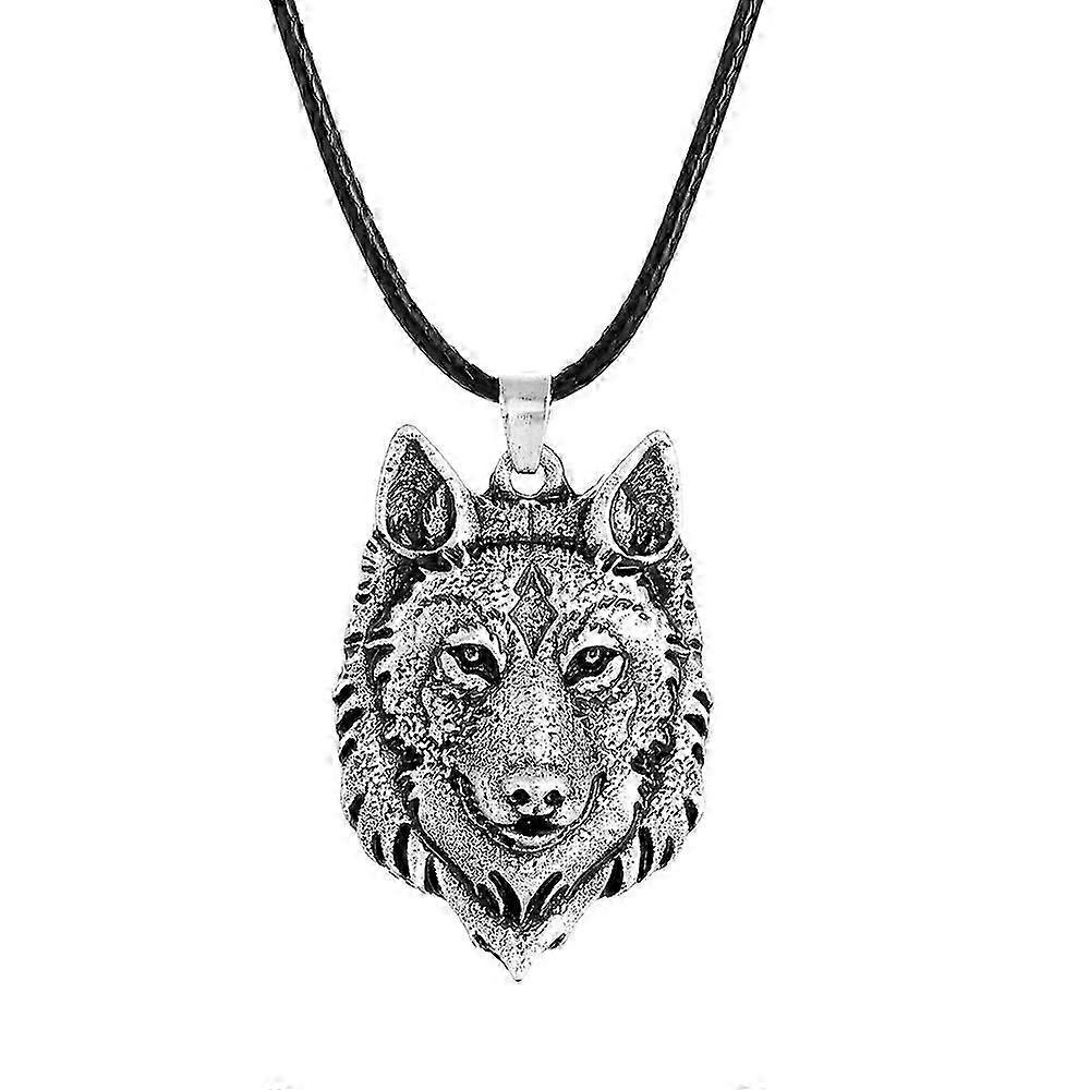 Halsband Wolf Amulett Fenrisulv Strap Wolf Silver