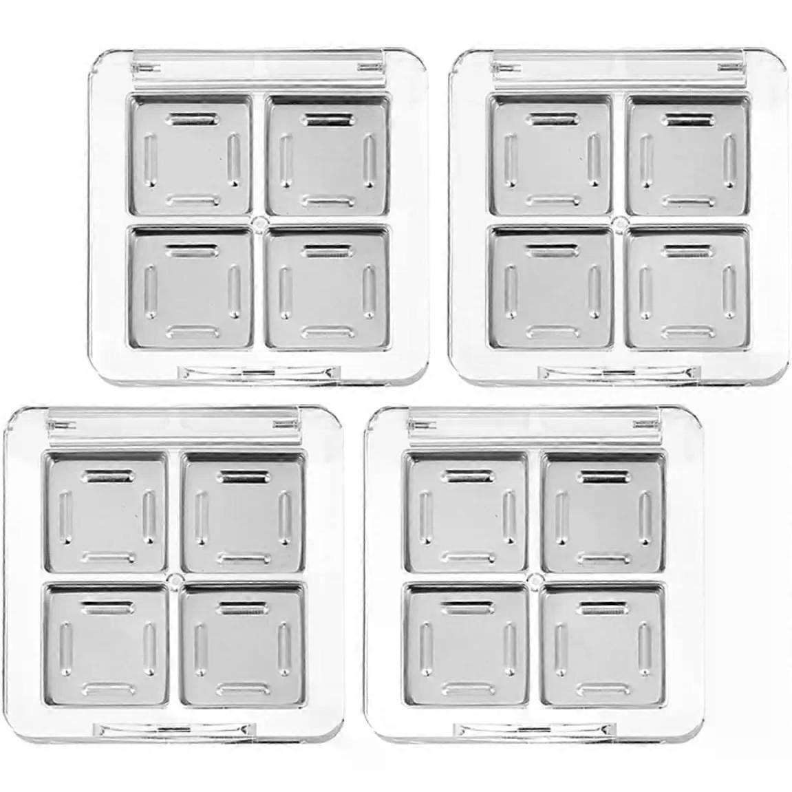 4 Grid DIY Eyeshadow Box 4 Pack Plastic Empty Case