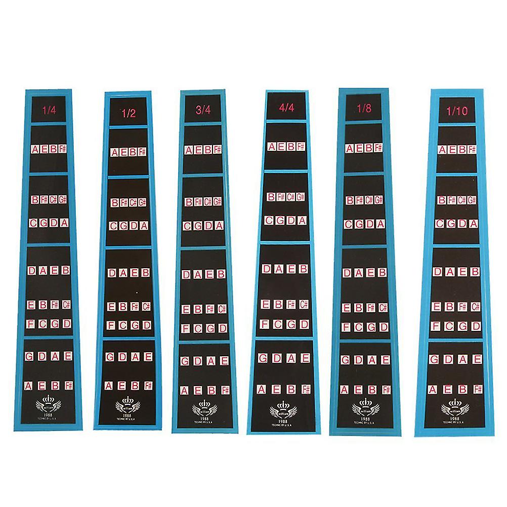Violin Fiddle Intonation Stickers Fret Marker Labels Fingering Chart - 4/4