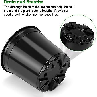 2friends Vaso da fiori nero, set da 3 pezzi, nero opaco, in plastica, 14 cm, per piante da interno, dimensioni ideali per davanzale della finestra, prodotto in UE
