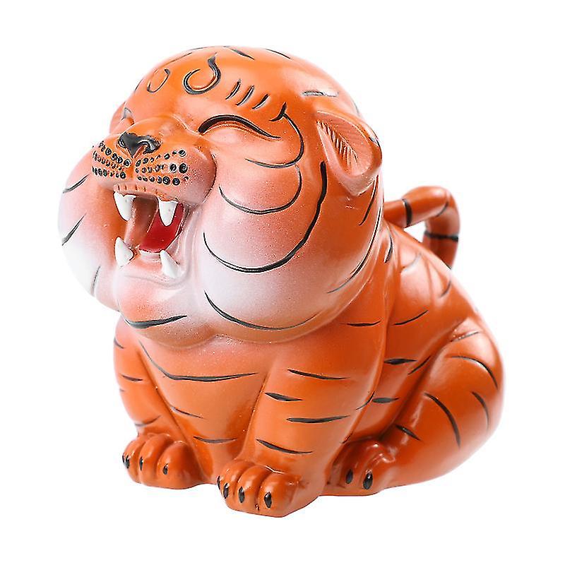 10.4X9.5cmオレンジ貯金箱&マネージャータイガーシェイプセービングポットセラミック貯金箱マネーコンテナ