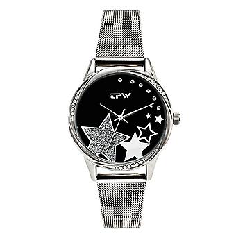 Veeki Student Watch Dial With Star Pattern Water Resistant Leather Strap Women's Quartz Watch The Best Holiday Gift For Your Family