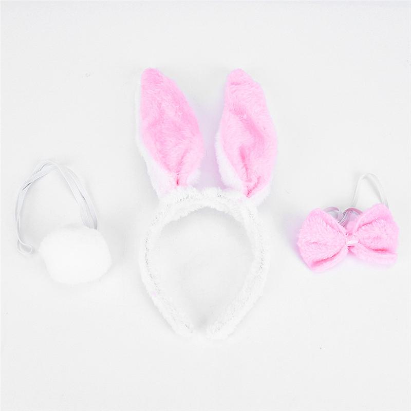 3pcs / set בחורות מקסימות ארנב ארנב אוזניים סרט ראש זנב עניבה מסיבת יום הולדת מסיבת תחפושת אביזרים
