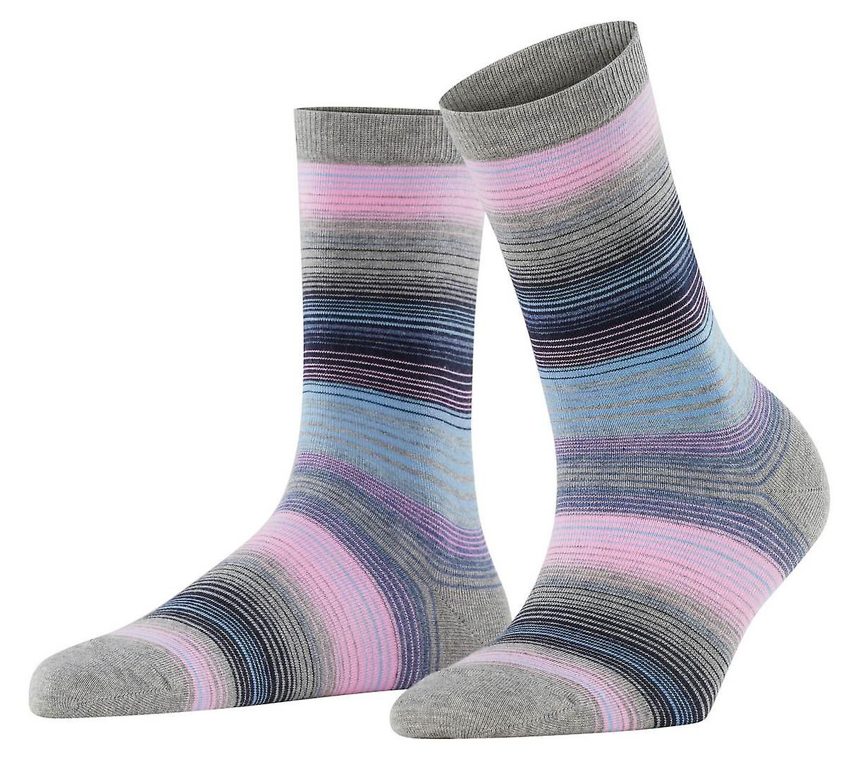 Burlington Stripe Socks - Light Grey