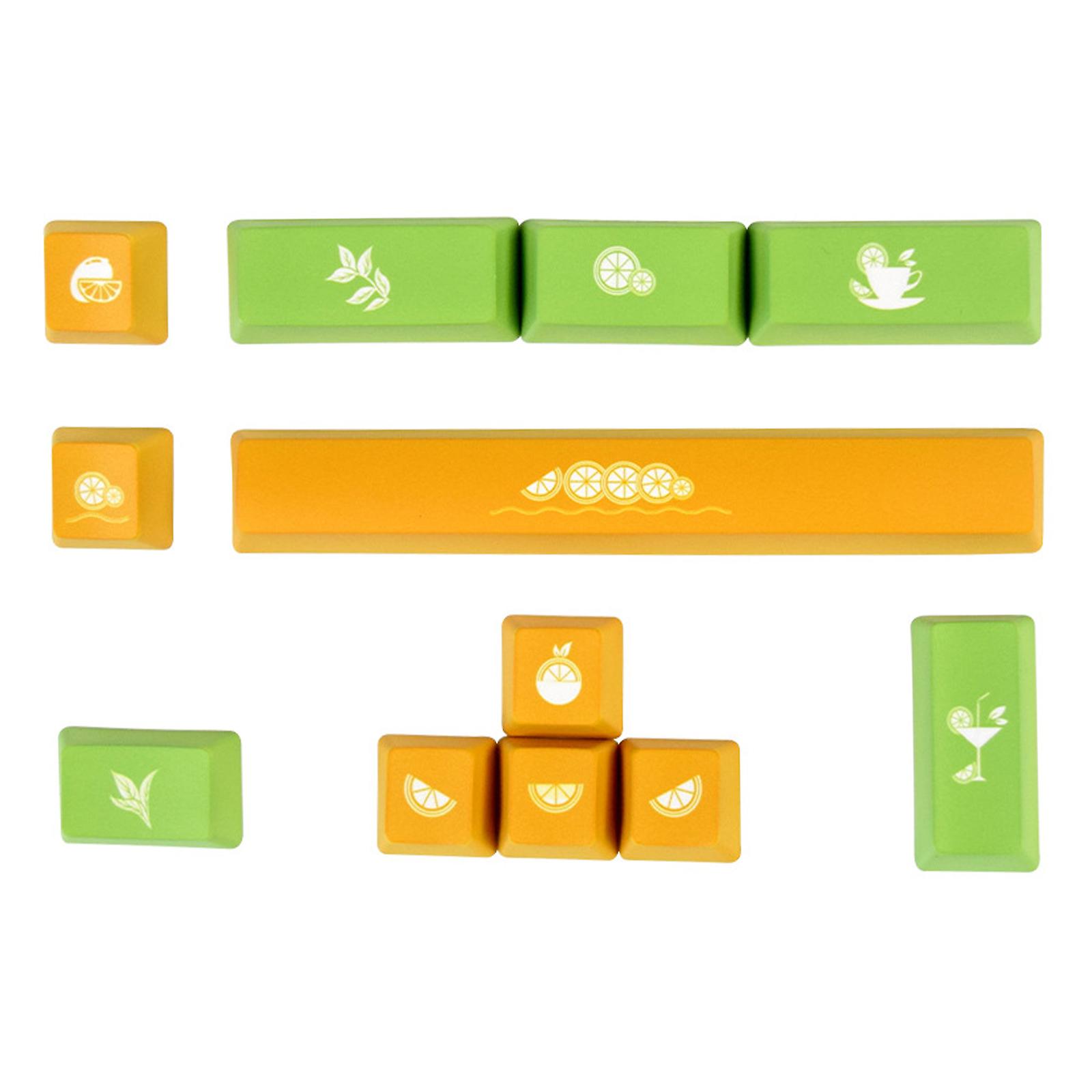 12PCS PBT 5-Side Dye-sub Keycaps for 6.25U Space ESC Enter Direction Keys OEM