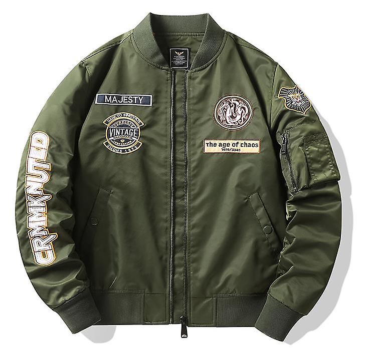 Men's Spring And Autumn Fashion Pilot Jacket Youth Embroidered Baseball Uniform Outdoor Large Size Jacket For Women