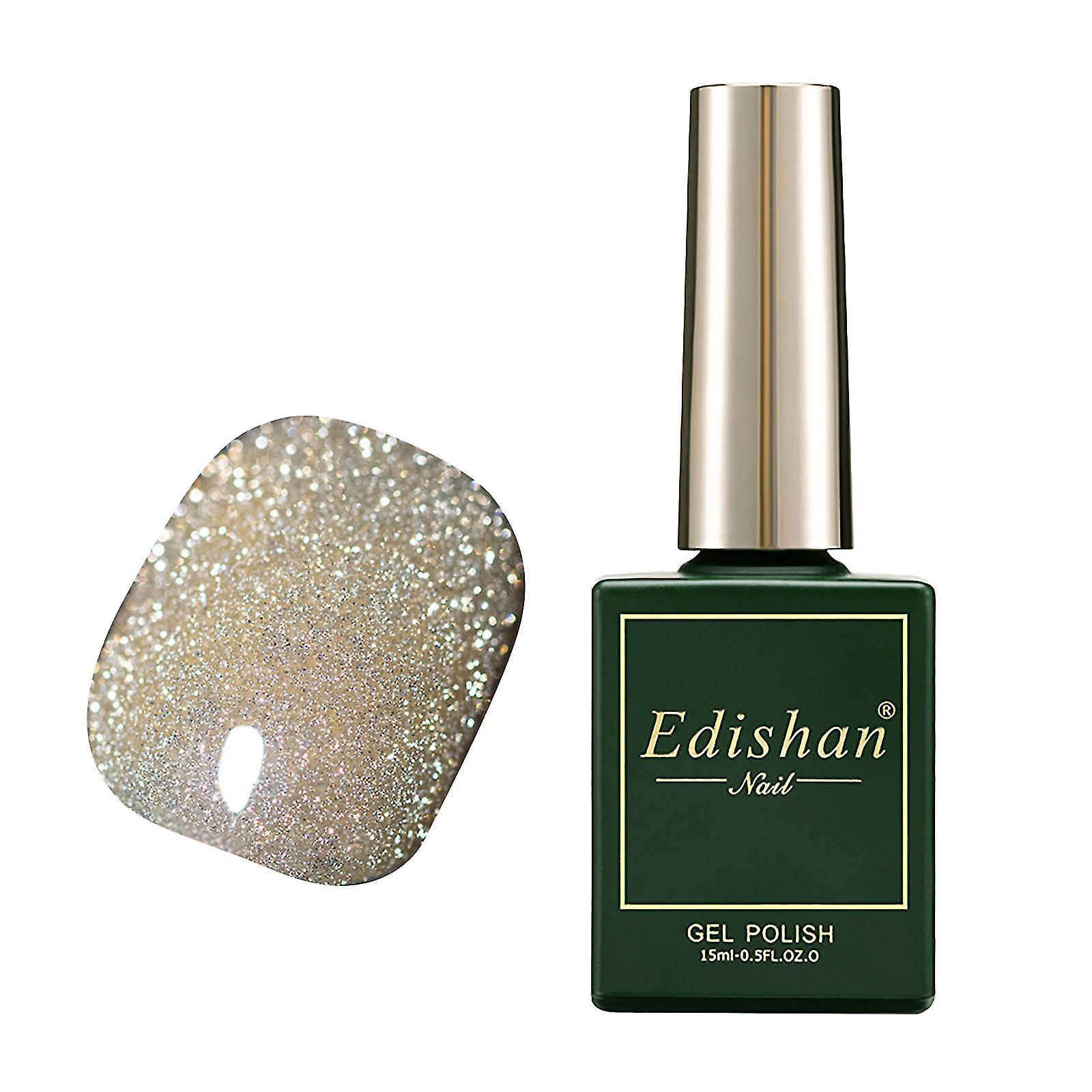 اديشان ليزر دايموند القط العين فلاش عاكسة طلاء الأظافر 15ml 01
