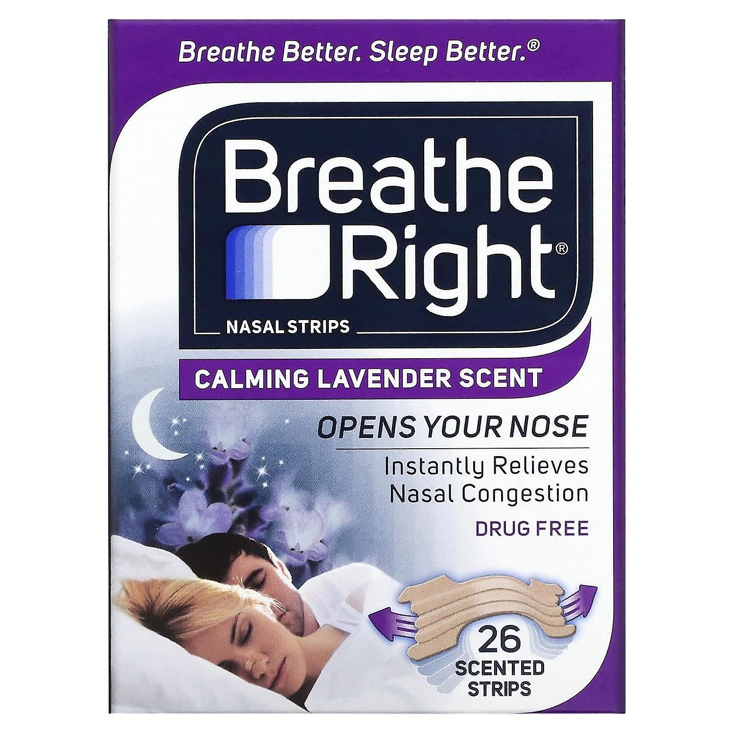 Breathe Right, Nasal Strips, Calming Lavender, 26 Scented Strips