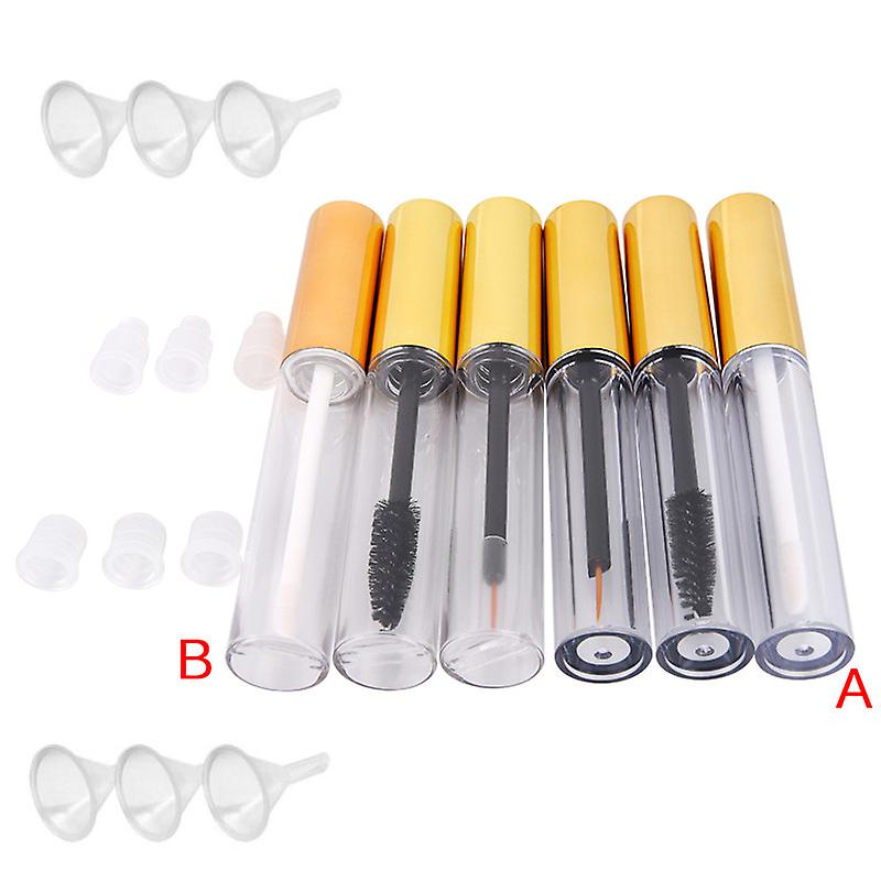 3 Packs Empty Mascara Tube Eyeliner/castor Oil Bottle+rubber Inserts+funnels Set