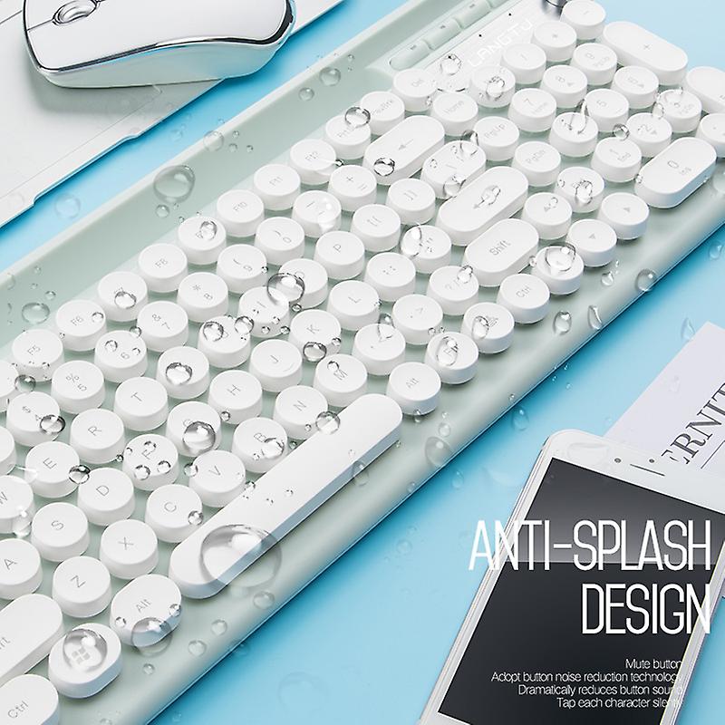 Rechargeable Wireless Keyboard Mouse Combo with Receiver for Office Home Gaming