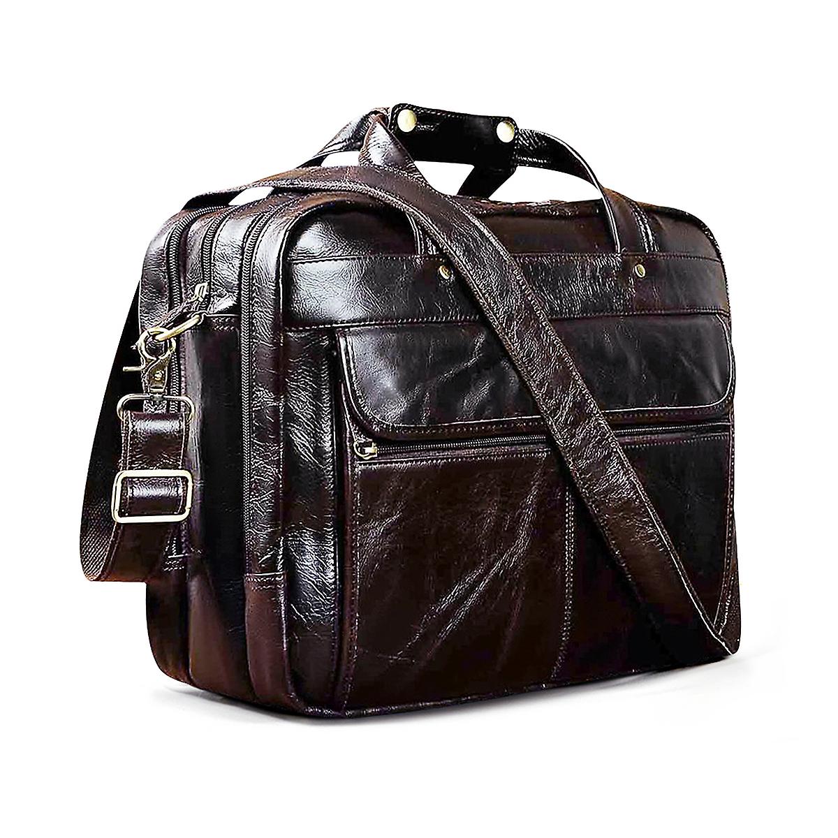 גברים שמן עור שעווה עיצוב יין עתיק תיק מסמך מקרה נספח תיק שליח תיק תיק 7146