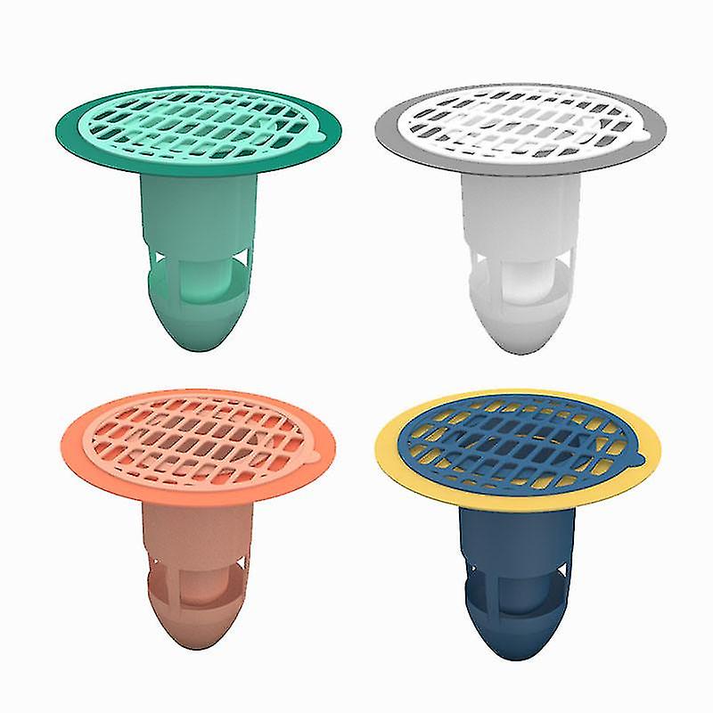 4pcs Shower Floor Drain Backflow Preventer Sewer Core Anti-odor Plug For Kitchen Bathroom