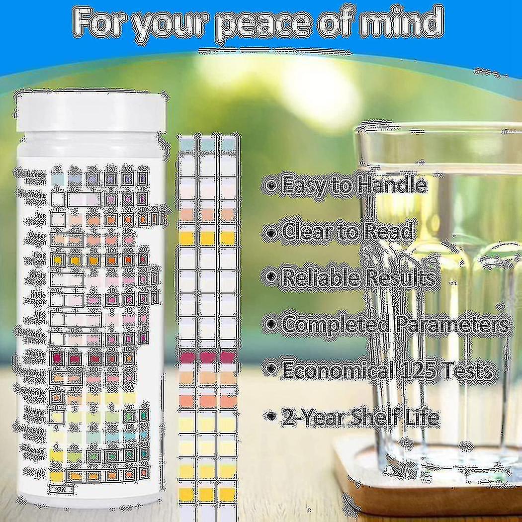 16in1 Water Testing Kit For Drinking Water,125strips Water Test Kit ,testing Lead Fluoride Ph Iron