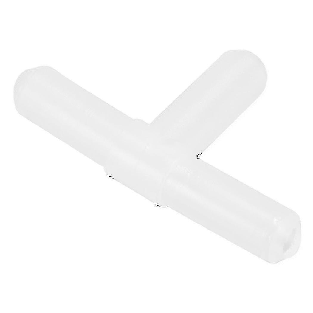 Plastic 3-way T-shape Aquarium Air Valves 100 Pcs Clear White