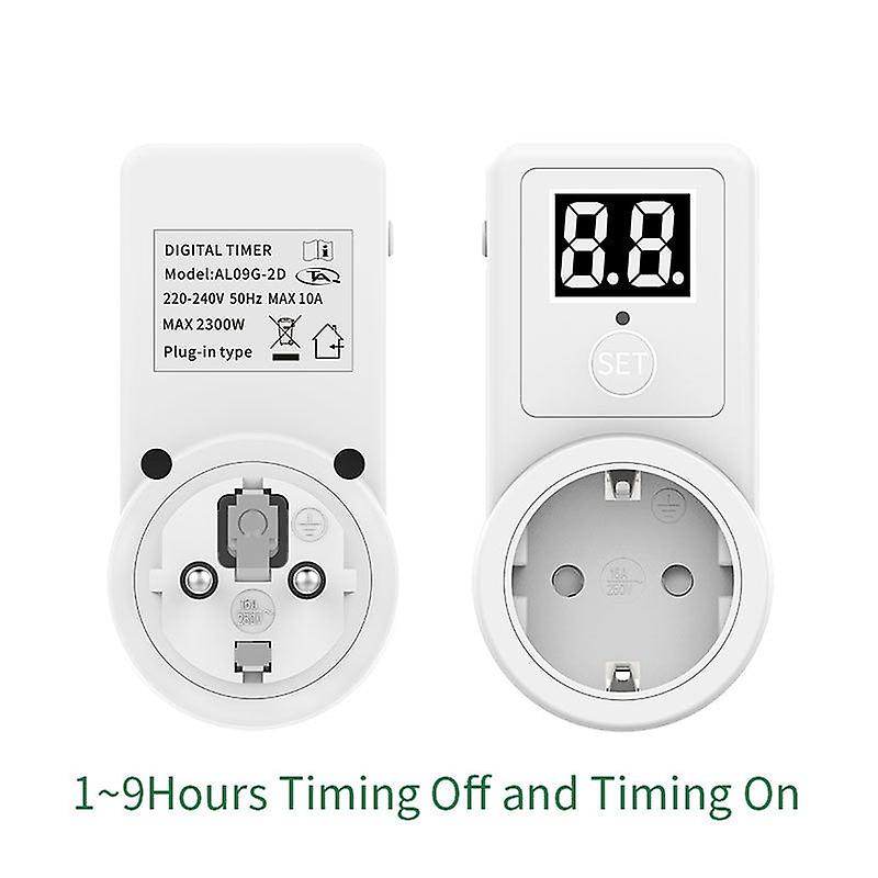 Countdown Socket Timer Switch Phone Tablet Computer Charging Time Controller Smart Socket 2 Digits Display Timer Socket Eu Plug