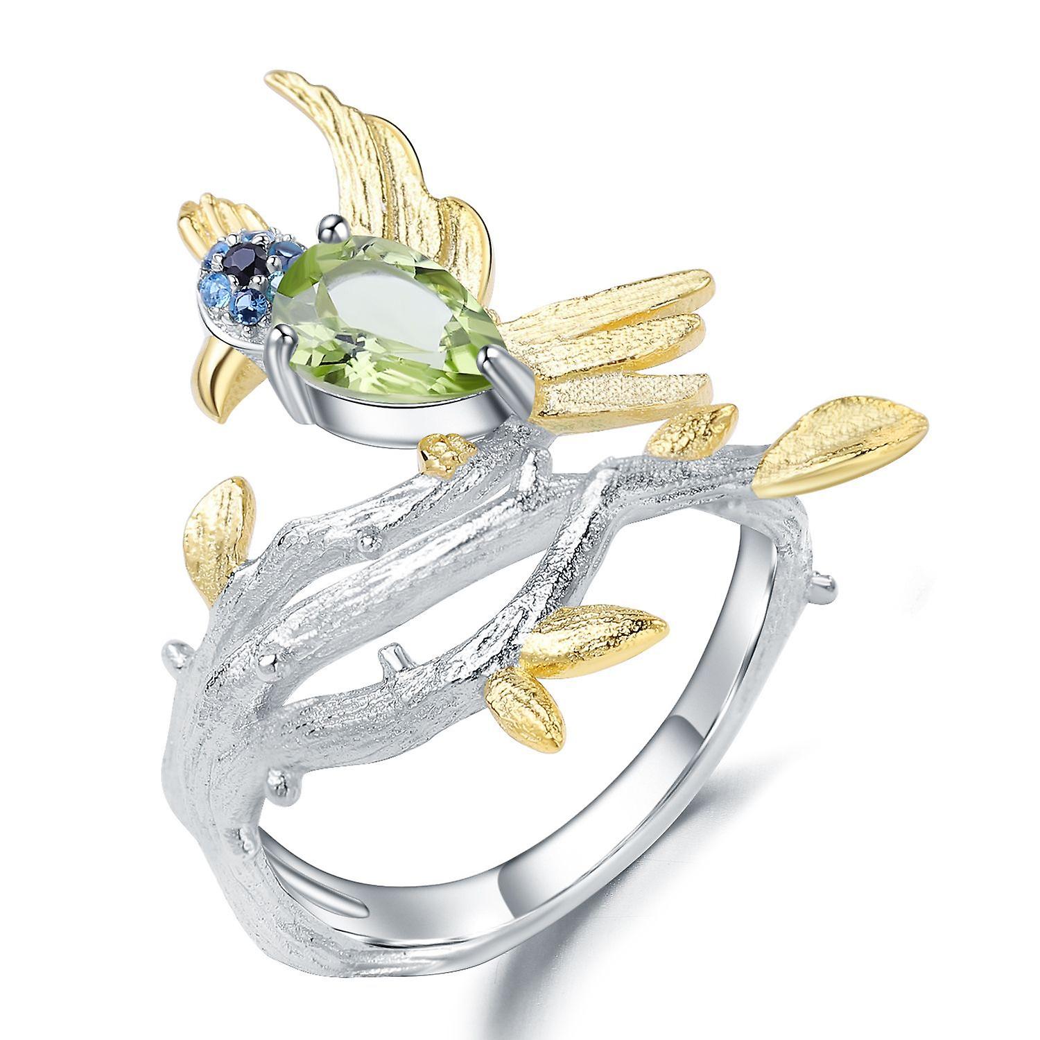 Trendy Sterling Silver Jade Ring