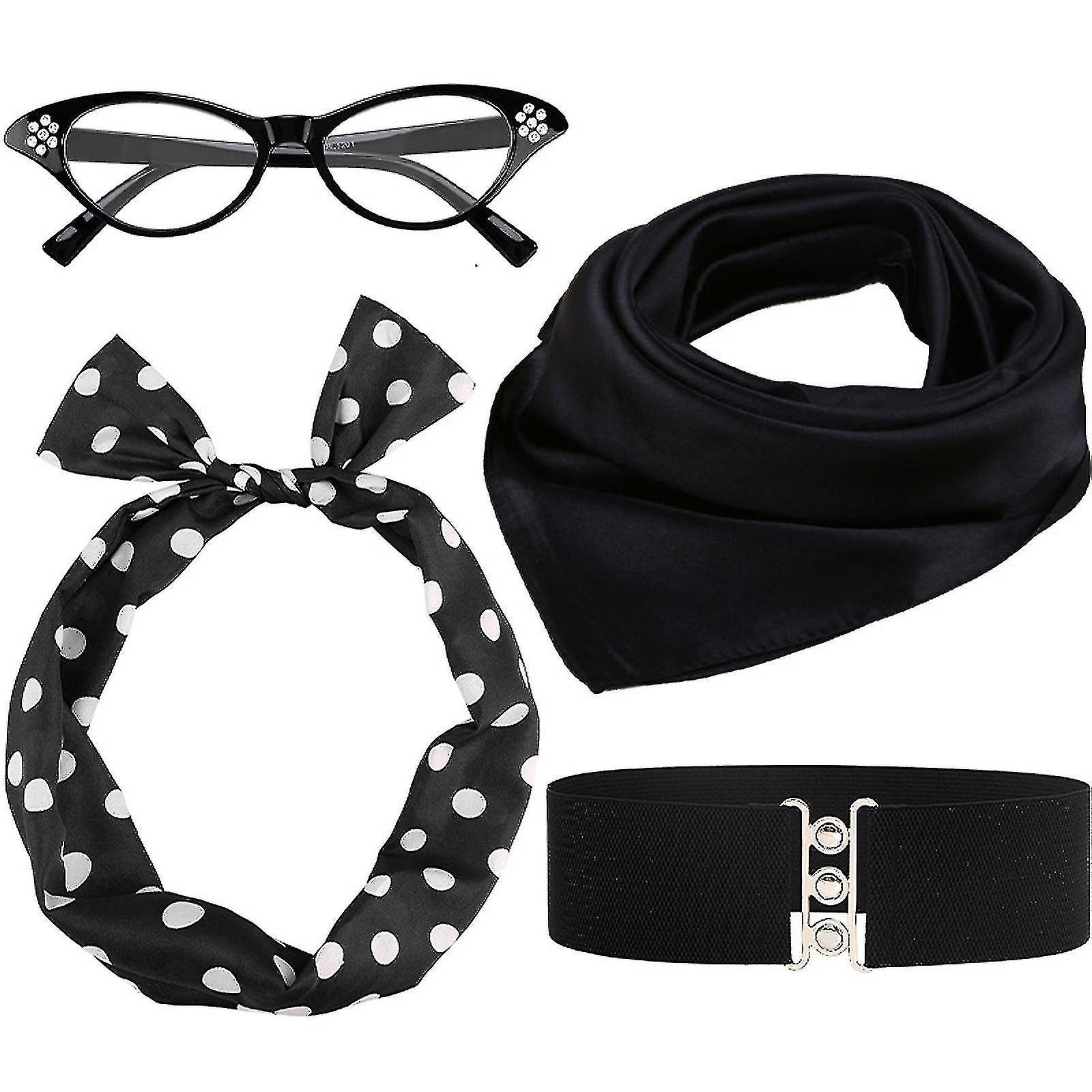 100% New-rockabilly Accessoires Femmes 50s Robes Femmes Accessoires Femmes avec Écharpe en mousseline