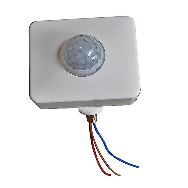 Automatic Security PIR Infrared Motion Sensor Detector Wall Spotlights Switch, Size:12mm(White) White