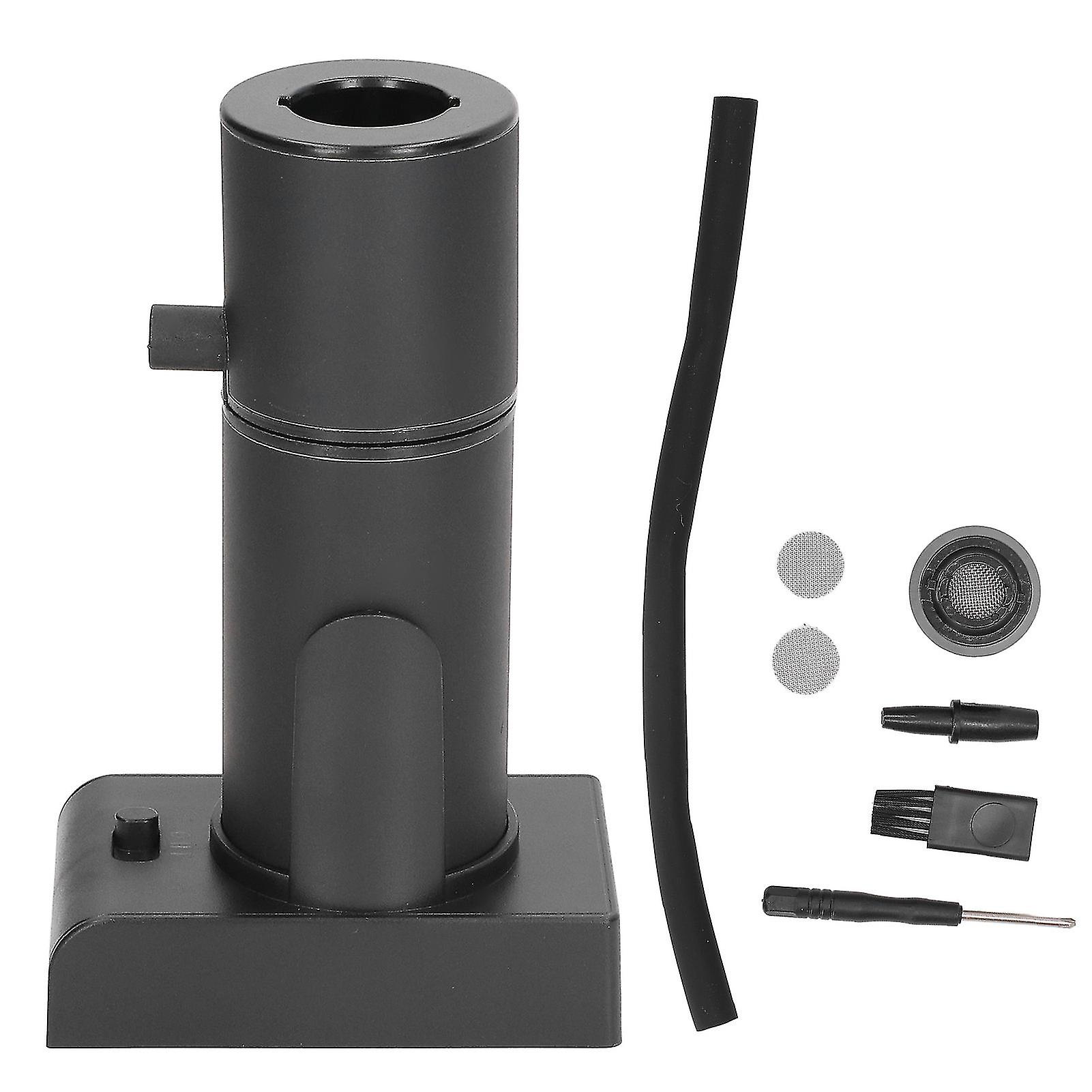 Portable Adjustable Zinc Aluminum Alloy Smoke Infuser Kit for Kitchen Black