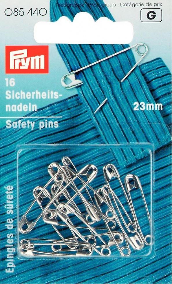 Prym Safety Pins Silver - per pack of 16