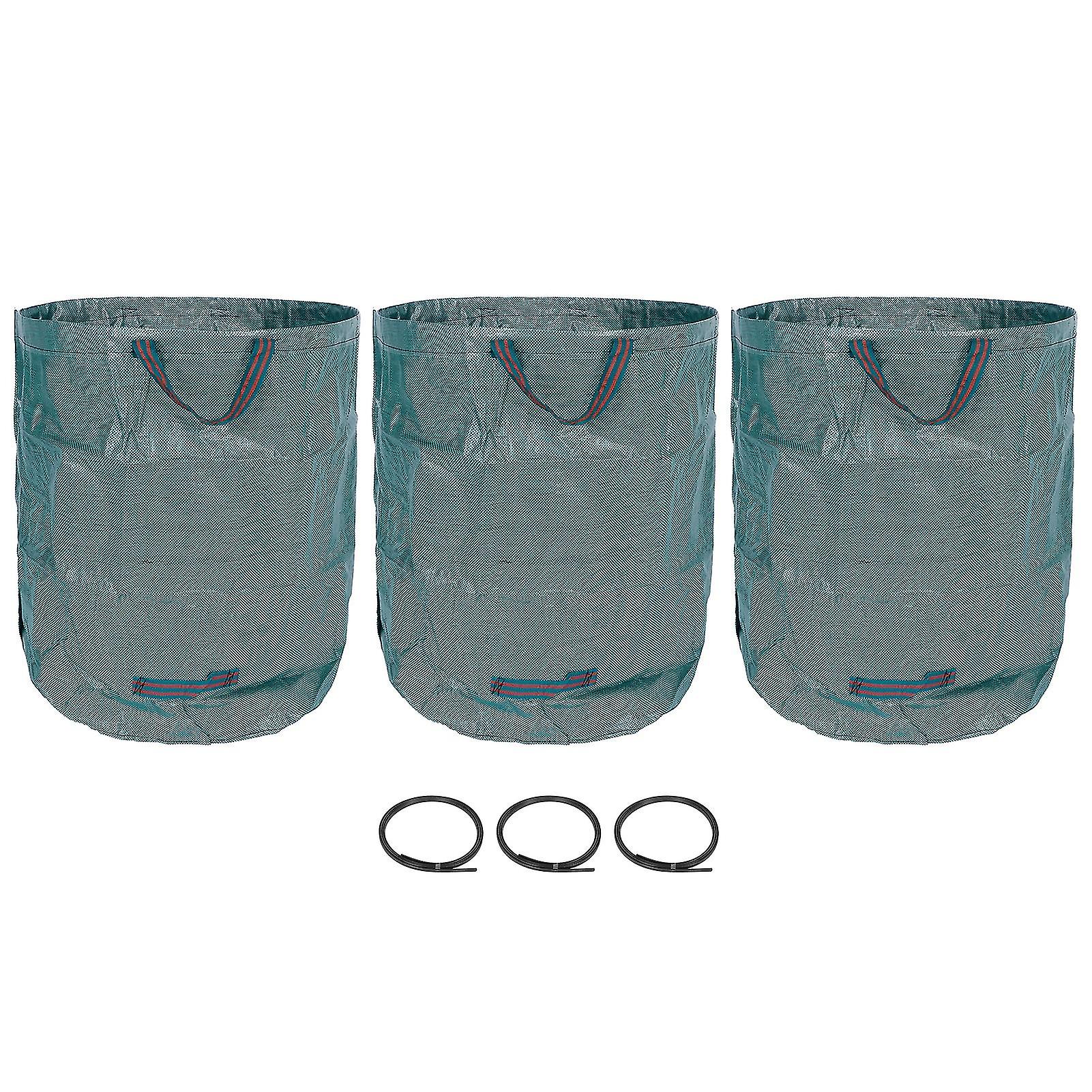3Pcs Large Capacity Garden Bag Reusable Leaf Garbage Waste Collection Container Storage Bag