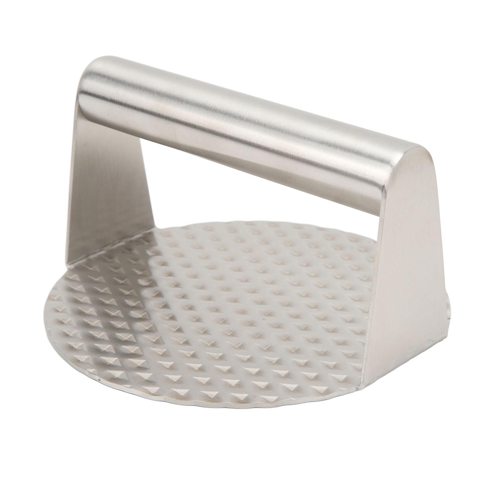 Smashed Burger Press Stainless Steel Burger Press Round Burger Smasher Concave Convex Surface Dishwasher Safe Reduce Cooking Time