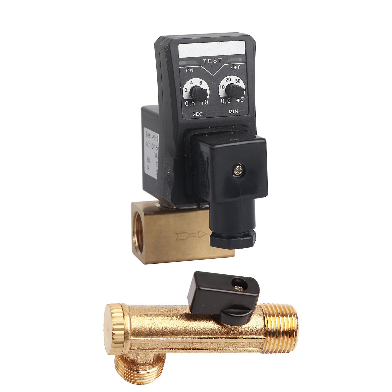 Electronic Timed Drain Valve Automatic Drain Valve for Air Compressor Drying Machine 110V