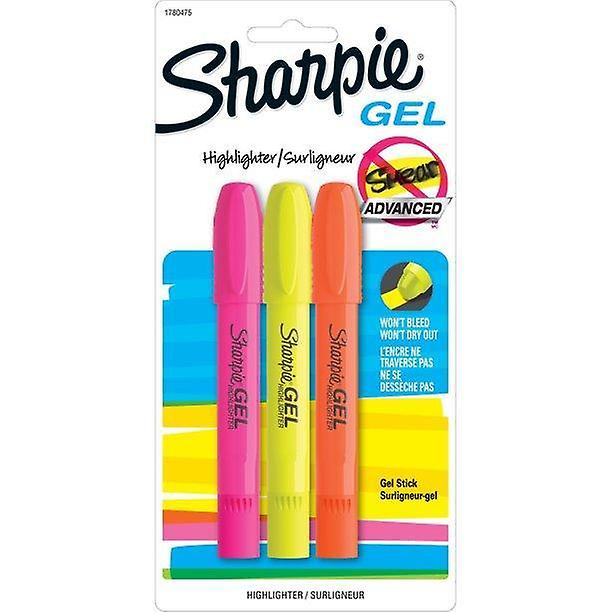 Sharpie Gel Highlighter, Bullet Tip, verschiedene Farben, 3 Stück