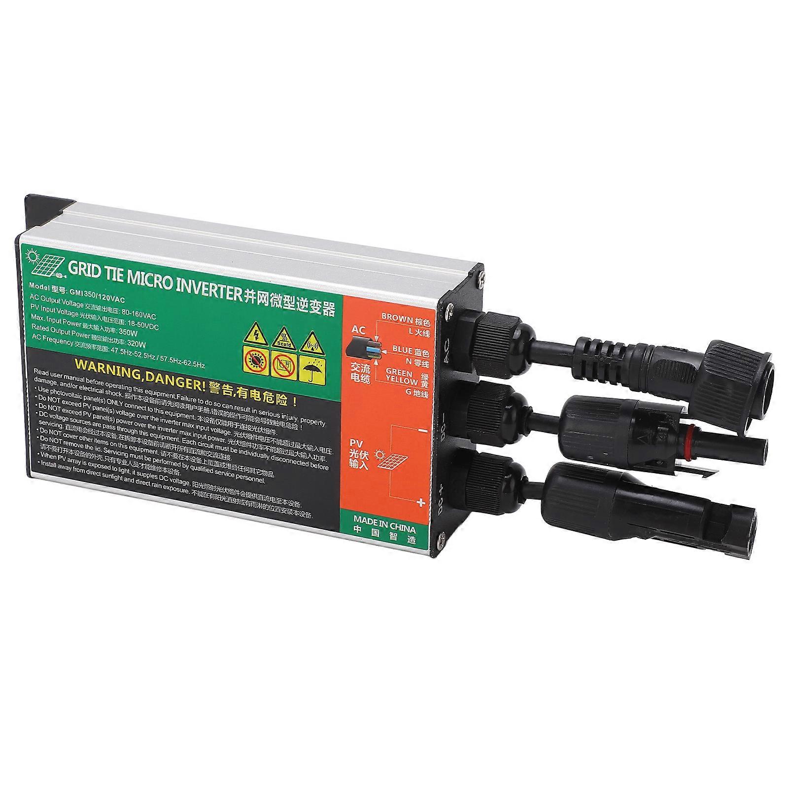 Solar Micro Inverter GMI PV IP55 Protection Safe Efficient Grid Tie Microinverter for Small Solar System AC 110V 350W