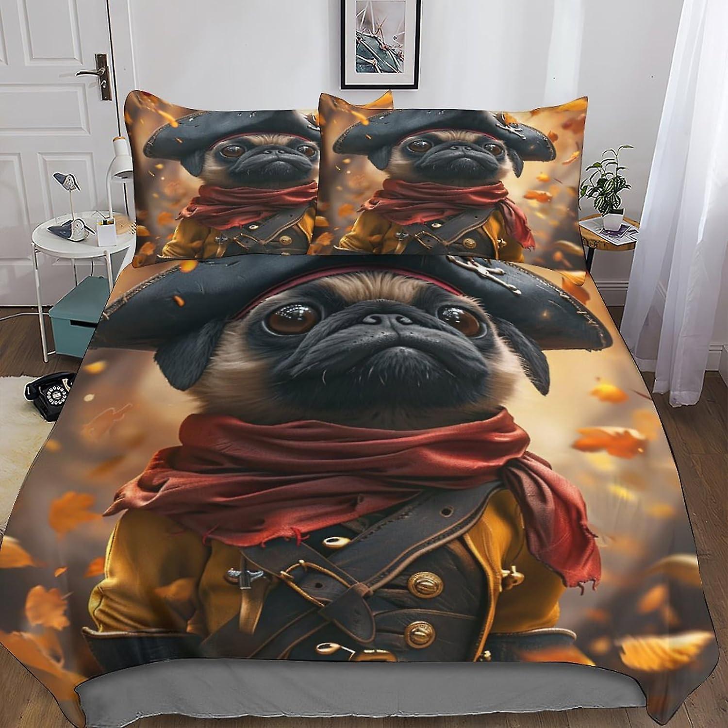 Pirates of The Caribbean Exclusive Bedding Sets with Hidden Zipper Closure - Luxurious 3-Piece Duvet Cover Movies Set with Striking 3D Print And Pillo