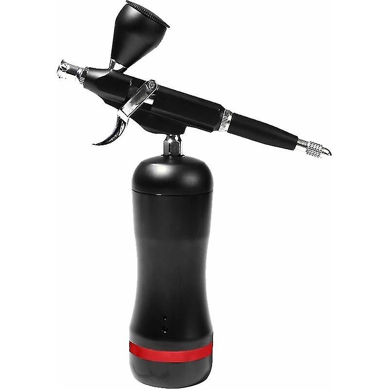Portable Spray Gun with Compressor Kit Auto Start and Stop Spray Gun 0.3mm 7cc Gravity Feed Mini Por