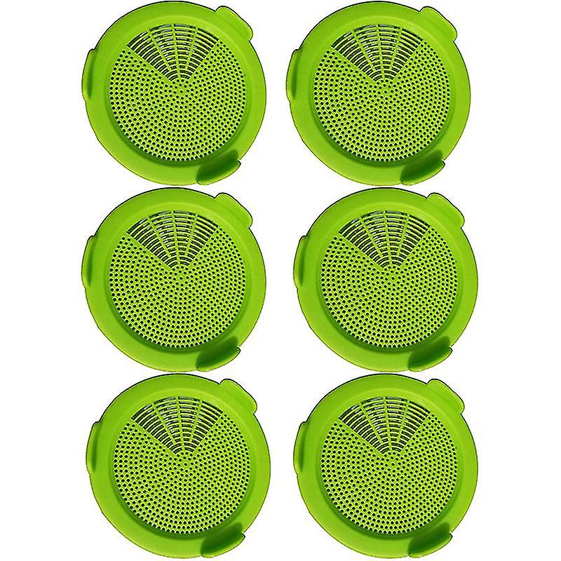 6 Pack Sprouting Jar Strainer Lids - Wide Mouth Mason Jar Screen Sprouting Kit Lids - For Growing B