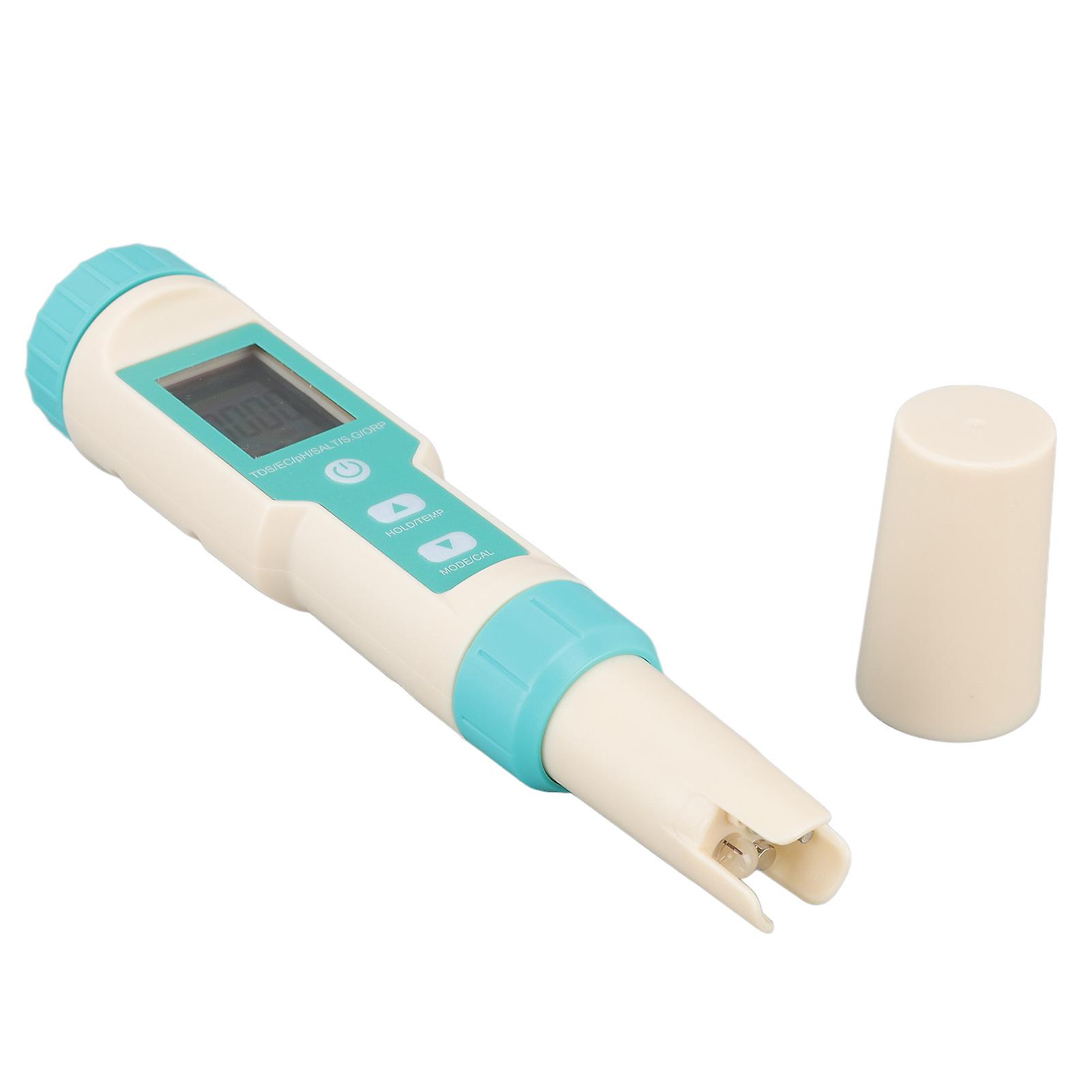 Water Quality Meter ORP PH TDS TEMP EC Salinity SG 7 in 1 Accurate Digital Water Testing Pen with Powder