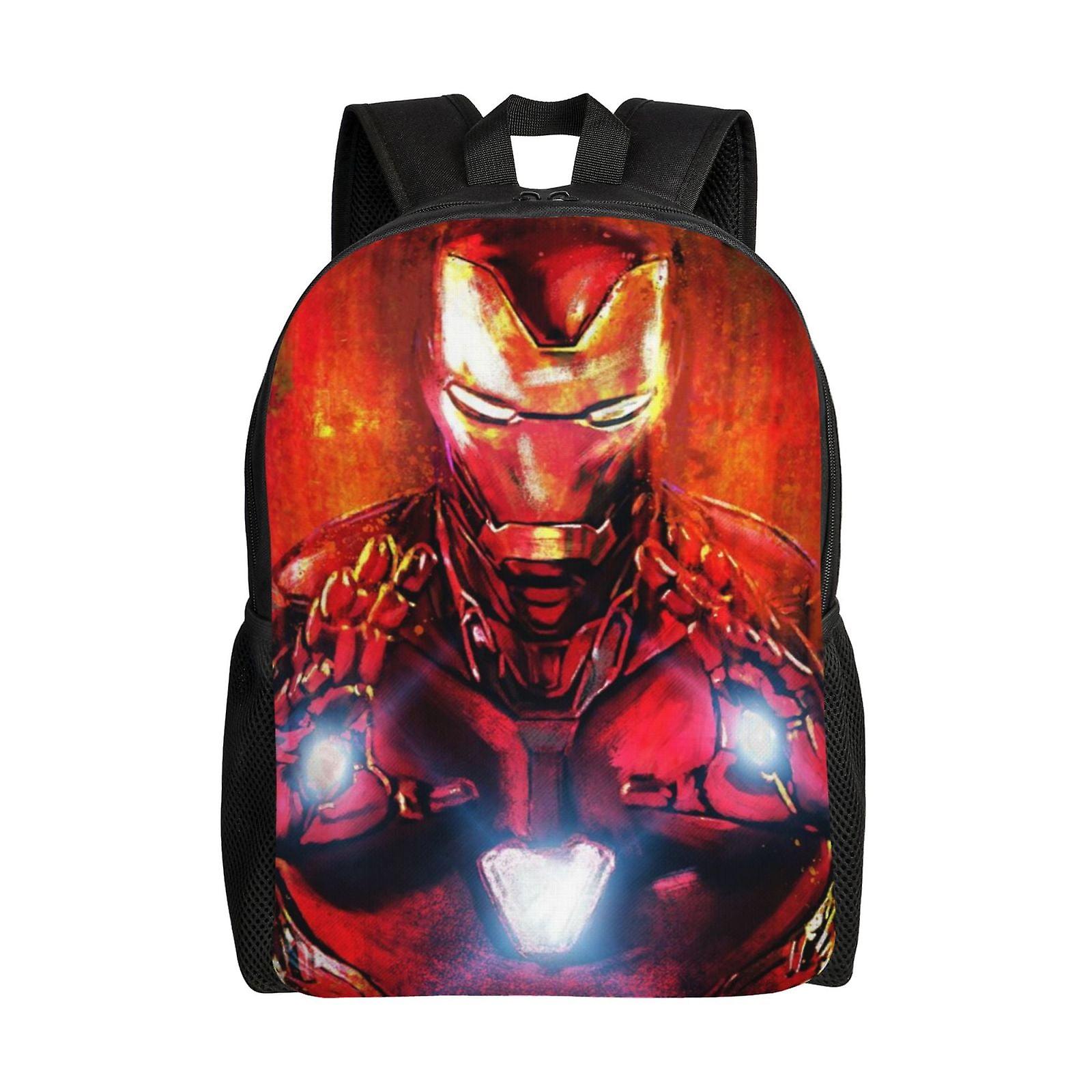 Iron Man Backpack, Travel Laptop Backpack, Water Resistant College School Computer Bag, Durable