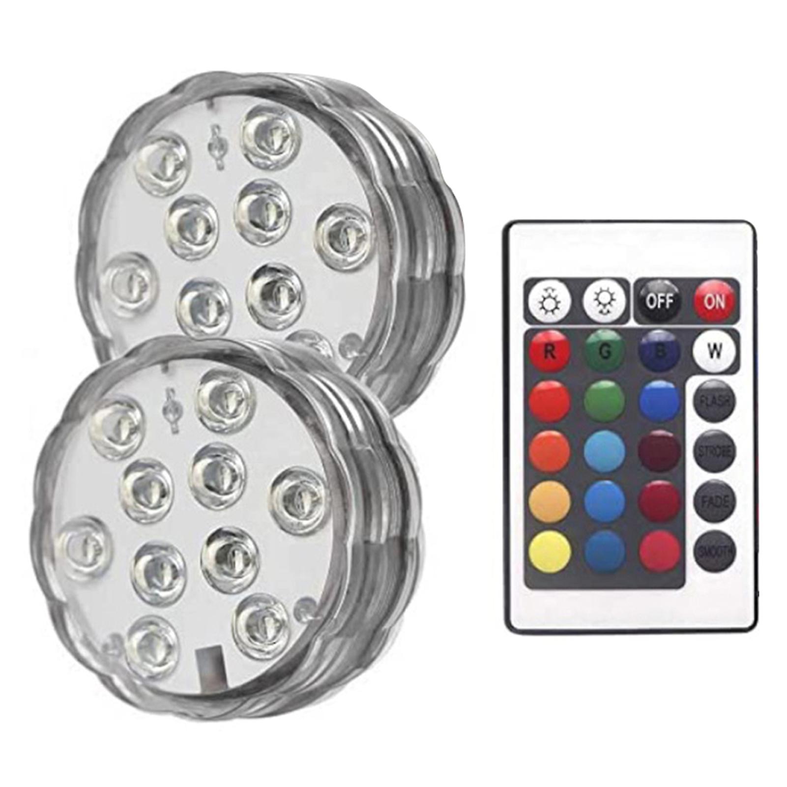 LED Pool Lights with Remote Control Round Shape Multi Color Changing Pond Lights for Pool Pond