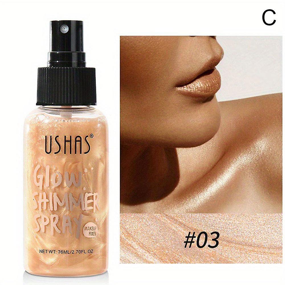 Highlighter Gold Shimmer Oil Waterproof Smooth Shimmer Face Body Glow