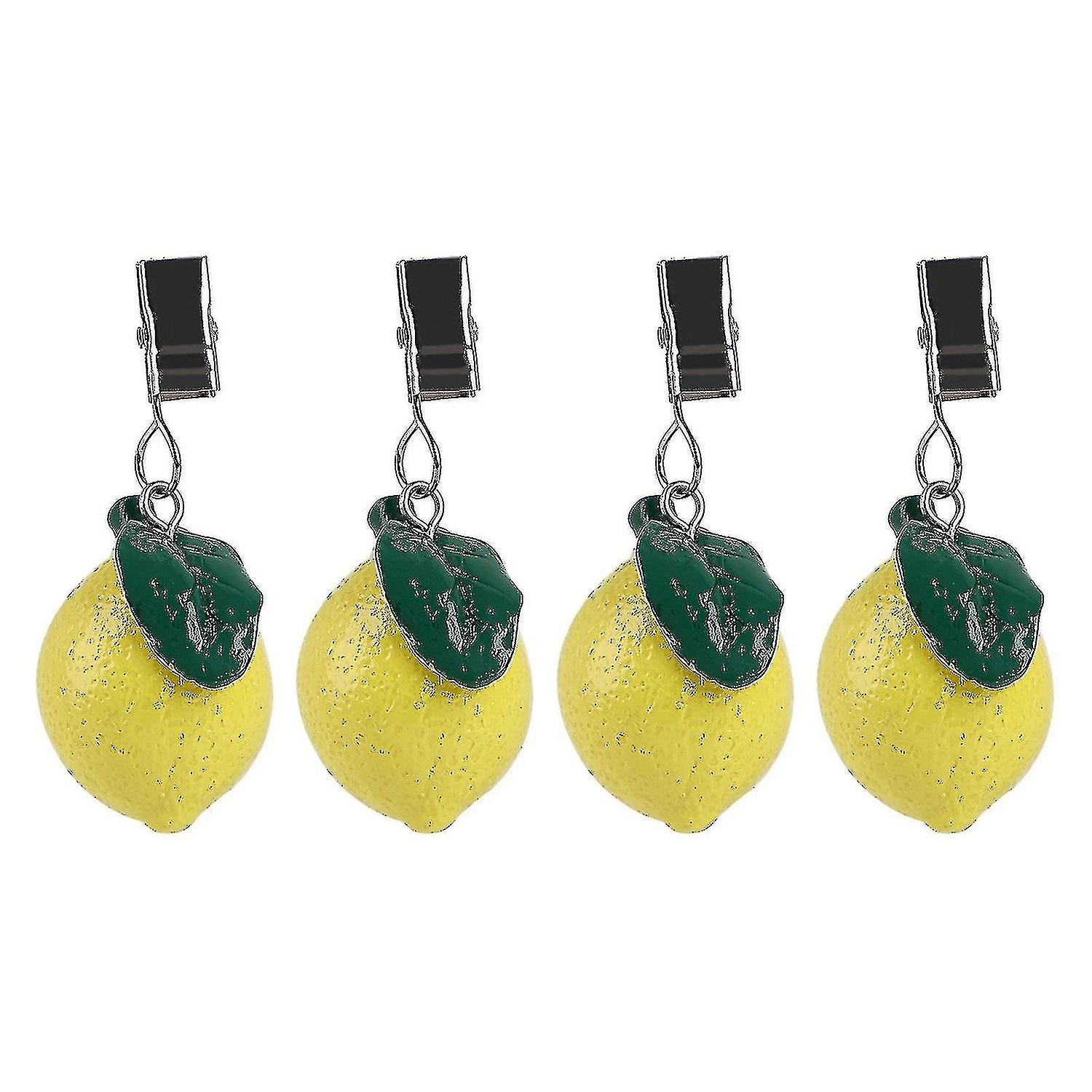 Lemon Tablecloth Set Of 8 Polyresin Cloth Outdoor And Indoor Table Weights Yellow, 8er Set
