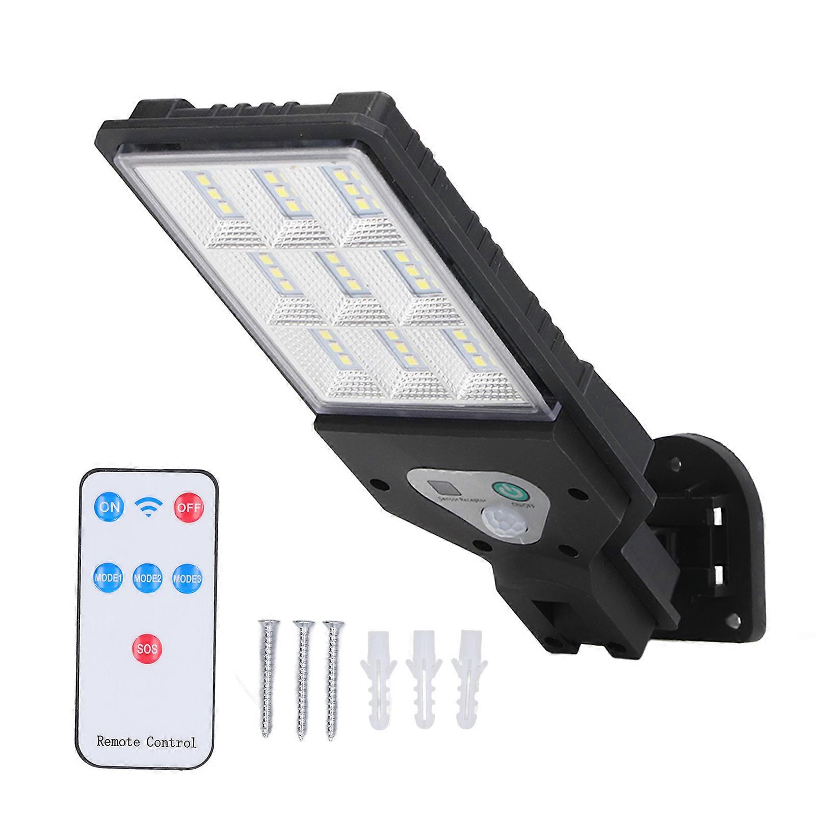 Solar Panel Light with Remote Control IP64 Waterproof COB Lighting Wall Lamp for Outdoor Use