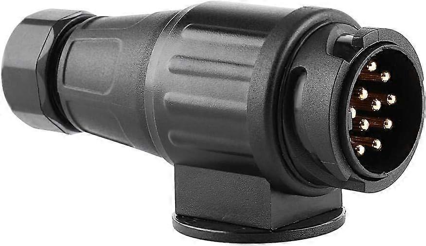 Trailer Socket, 12V 13 Pin Electrical Trailer Socket 13 Pole Plastic Wiring Connector Adapter Black