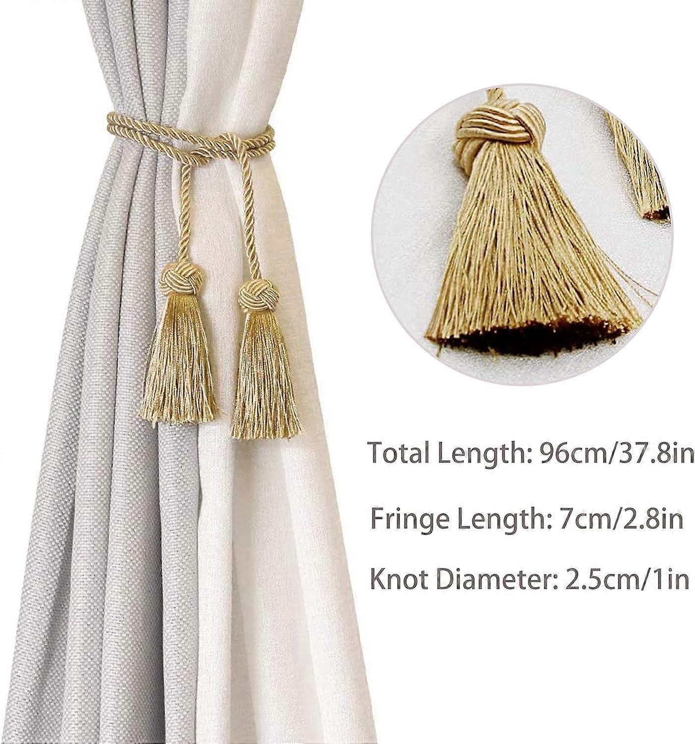 Paire D'Embrasses De Rideaux Pastorales – Longueur ~70 Cm, Polyester – Pour Tenir Les Rideaux Écartés