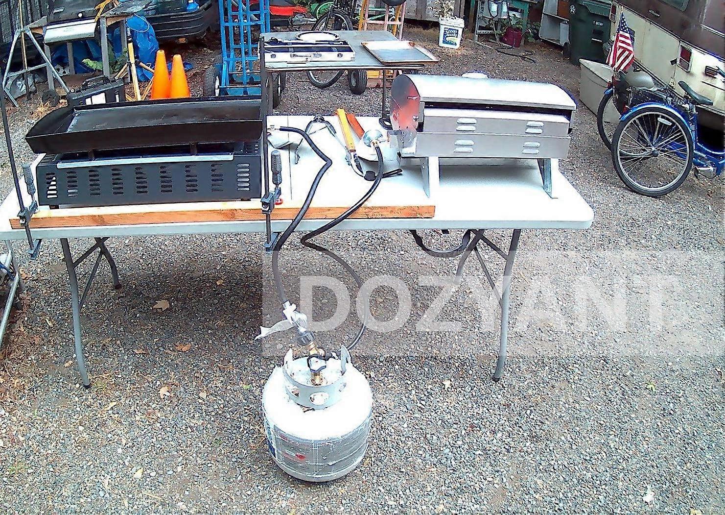 Propane Splitter (Propane Tank Y Splitter Adapter) with Gauge,2 Way LPG Adapter