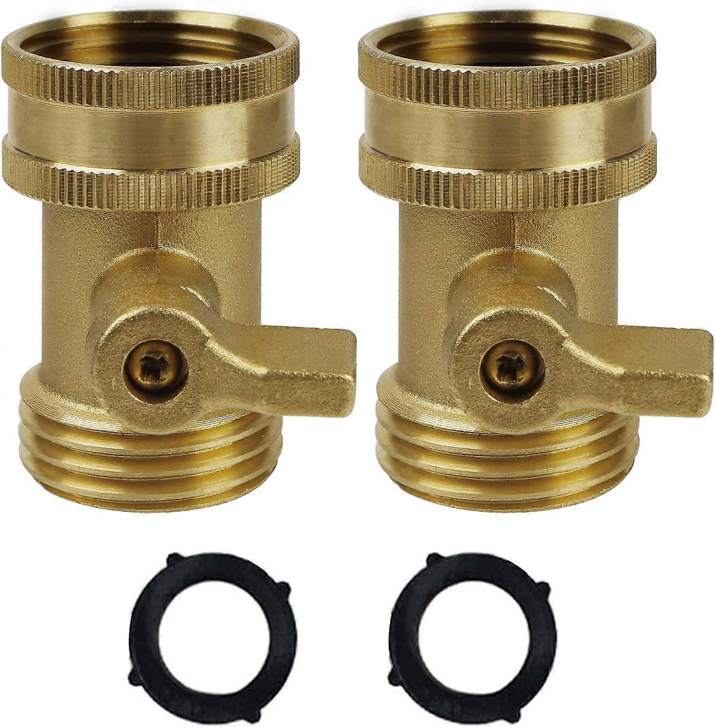 2 Pack Heavy Duty 3/4 Inch Solid Brass Garden Hose Connector