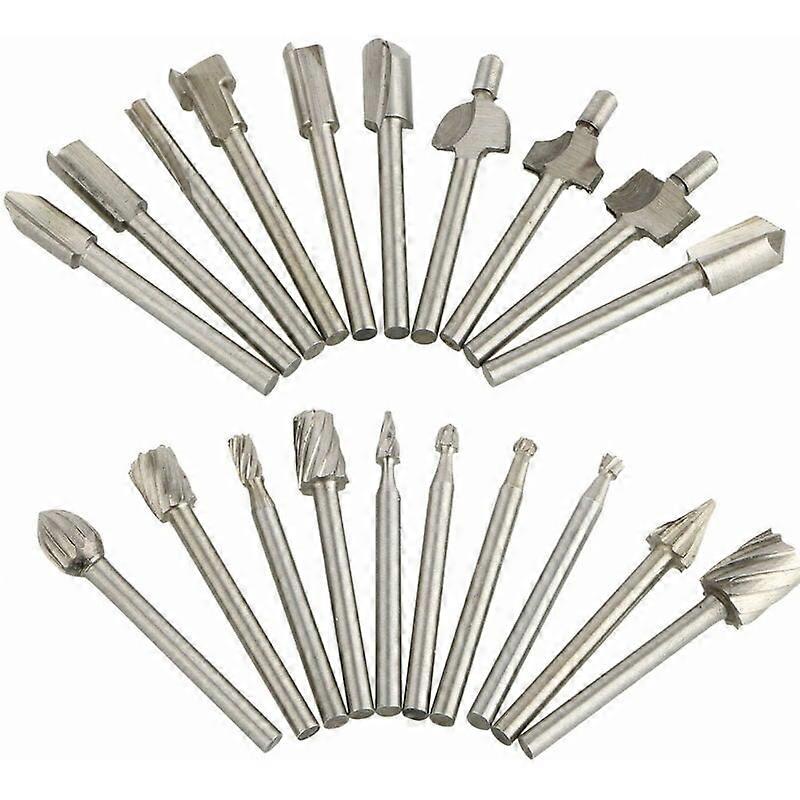 20 Pack Tungsten Carbide Cutting Burs Dremel Drill Bits Rotary Grinder