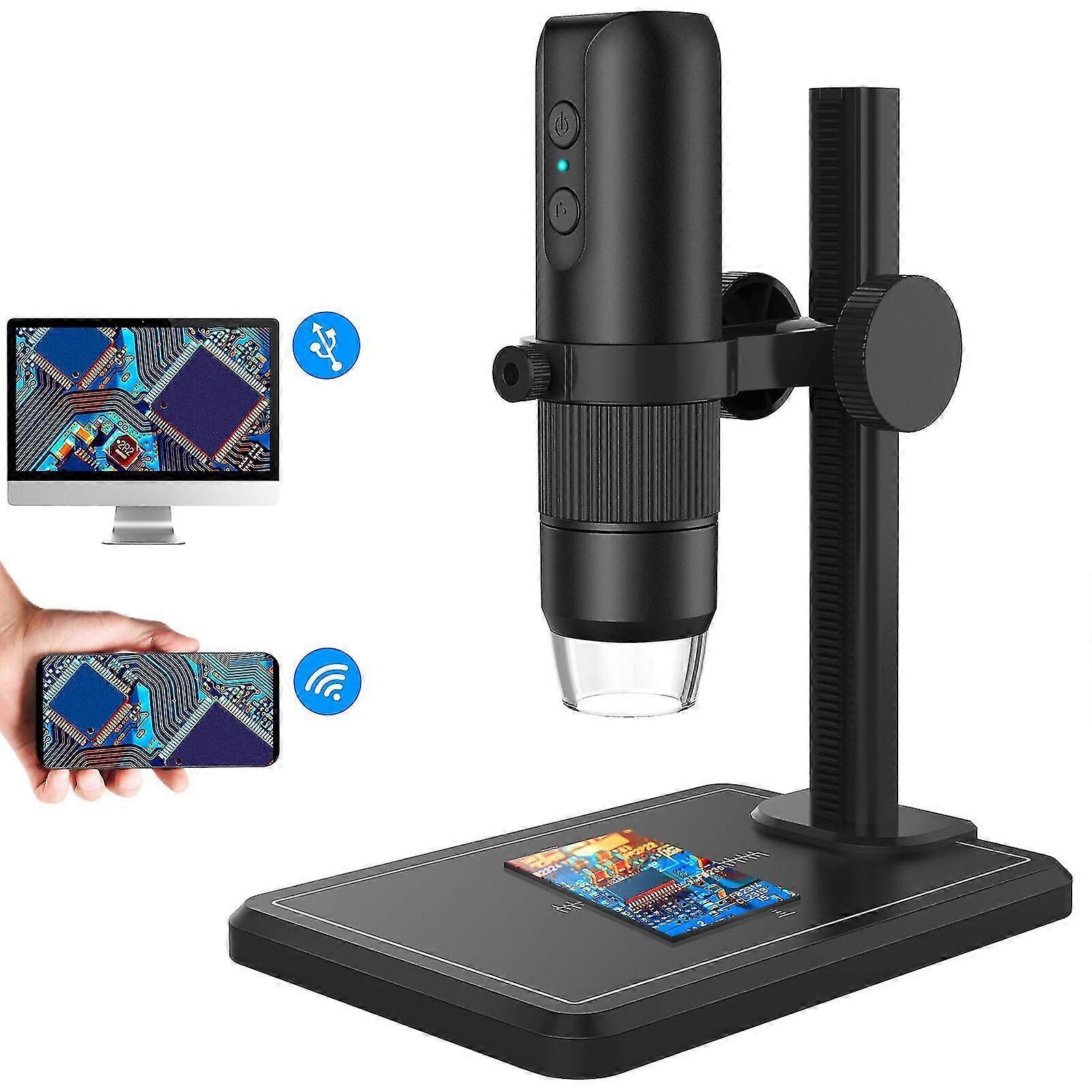 Digital Microscope 1600x Professional Usb With 8 Leds Endoscope Camera Magnifier For Phone Pc Coin Soldering Tool