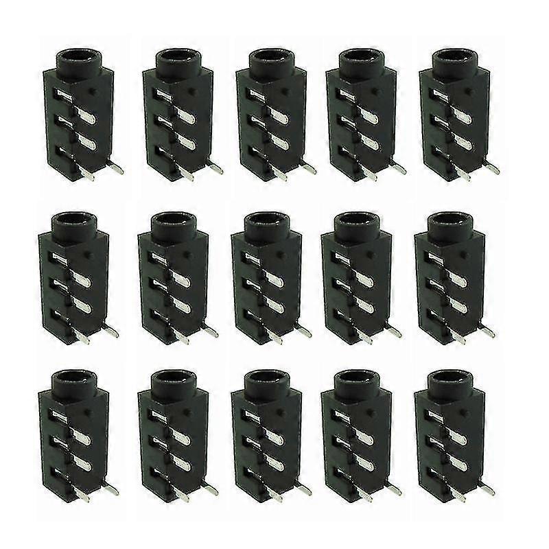 100pcs 3.5mm Conector de audio hembra 4 pin Dip Headphone Jack Socket